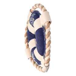 Pavilion We People For Dog Blue Cotton Life Preserver Ring Squeak Dog Toy 10 1 pk