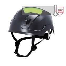 GE 4-Point Ratchet Koroyd Safety Helmet Black Vented