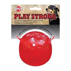 Spot Play Strong For Dog Red TPR Solid Rubber Ball 1 pk
