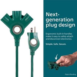 Jasco Philips Indoor or Outdoor 25 ft. L Green Extension Cord 16/3