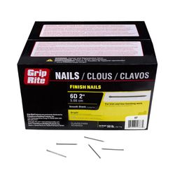 Grip-Rite 6D 2 in. Finishing Bright Steel Nail Cupped Head 50 lb