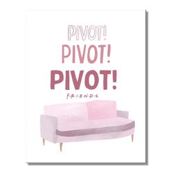 Desperate Enterprises 16 in. L Pink Tin Pivot-Friends Wall Decor Sign