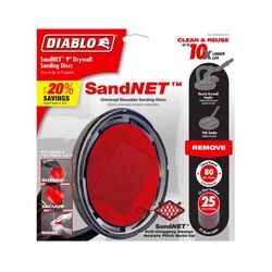 Diablo SandNet 9 in. L X 9 in. W Ceramic 80 Grit Coarse Drywall Sand Pad