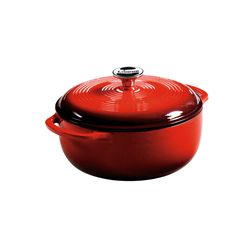 Lodge Cast Iron Dutch Oven 4.5 qt Red