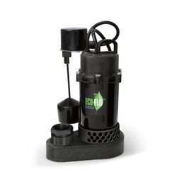 ECO-FLO 1/3 HP 3600 gph Thermoplastic Vertical Float Switch AC Submersible Sump Pump 8 ft³
