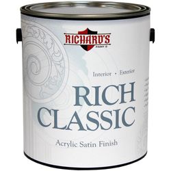 Richard's Paint Rich Classic Satin Accent Base Interior/Exterior Paint Exterior and Interior 1 gal