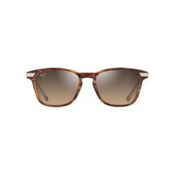 Maui Jim ManaOlana Sunglasses Unisex Shiny Dark Havana w/Gold Frame HCL Bronze Lens Polarized