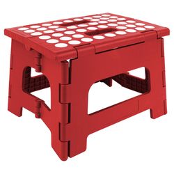 Kikkerland 12 in. H X 10 in. W X 8 in. D 300 lb. cap. 1 step Plastic Folding Step Stool