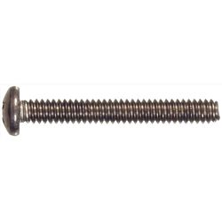 HILLMAN No. 10-32 Ga. X 2 in. L Phillips Pan Head Stainless Steel Machine Screws 1 pk