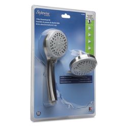 Keeney Stylewise Brushed Nickel Plastic 5 settings Showerhead Combo 1.8 gpm