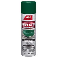 Ace Rust Stop Satin Hunter Green Protective Enamel Spray Paint 15 oz