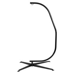 SoCo Swings Carolina Crescent Black Iron Hanging Chair Stand