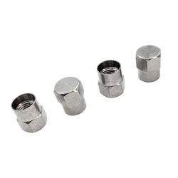 Tru-Flate Chrome 60 psi Tire Valve Cap 4 pk