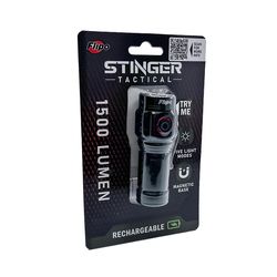 Flipo 1500 lm Black LED Rechargeable Flashlight