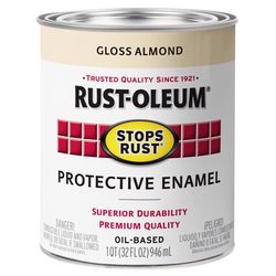 Rust-Oleum Stops Rust Indoor and Outdoor Gloss Almond Oil-Based Rust Prevention Paint 1 qt