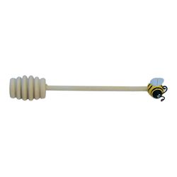 R&M International Corp Wood Honey Dipper with Bee