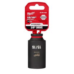 Milwaukee Shockwave 15/16 in. X 3/8 in. drive SAE 6 Point Deep Impact Socket 1 pc