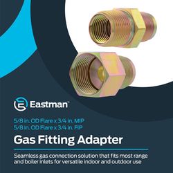 Eastman 3/4 in. Female Thread X 5/8 in. D Flare Steel Gas Adapter