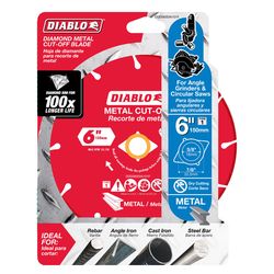 Diablo 6 in. D X 7/8 in. X 0.047 in. thick Diamond Metal Cut-Off Wheel