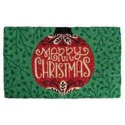 Entryways 18 in. W X 30 in. L Green Ornament Coir Door Mat