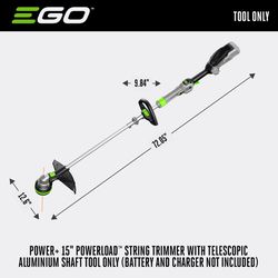 EGO Power+ Powerload ST1510T 15 in. 56 V Battery String Trimmer Tool Only W/ TELESCOPIC SHAFT