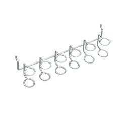 Crawford Zinc Plated Silver Steel 11.8 in. Multi-Tool Peg Hook Rack 1 pk