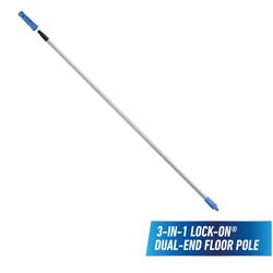 Unger 60 in. L X 1.75 in. D Aluminum Dual Ended Pole Silver/Blue