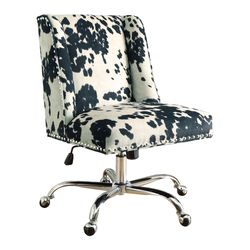Linon Home Decor Black Polyester Office Chair
