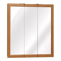 Zenna Home 26 in. H X 24 in. W X 4.5 in. D Rectangle Tri-View Medicine Cabinet