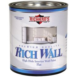 Richard's Paint Rich Wall Flat Deep Base Deep Base Wall Paint Interior 1 qt