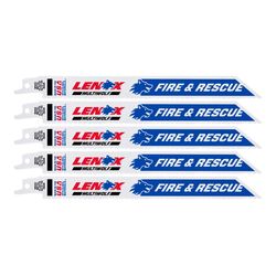 LENOX MULTIWOLF 8 in. Bi-Metal WAVE EDGE Reciprocating Saw Blade 10/14 TPI 5 pk