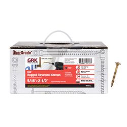 GRK Fasteners 5/16 in. X 2-1/2 in. L Star Hex Head W-Cut Structural Screws