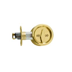 National Hardware Polished Brass Gold Steel Pocket Door Latch 1 pk