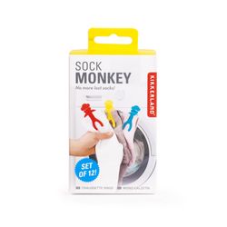 Kikkerland Monkey Sock Clip Polypropylene 1 pk
