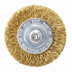 Norton Clipper 2 in. Coarse Wire Cup Brush Brass 4500 rpm 1 pc