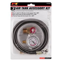 Performance Tool 125 psi Garage Tire Inflator/Accessory Kit