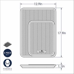 Nordic Ware Prism Half/Quarter Sheets Silver 2 pc