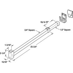 Prime-Line Aluminum Indoor Security Telescopic Bar Lock