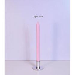 Kiri Tapers Light Pink Unscented Scent Taper Candle