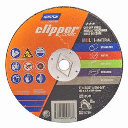 Norton Clipper 7 in. D X 5/8 in. X 3/32 in. thick Aluminum Oxide/Silicon Carbide Classic Cut-Off Whe