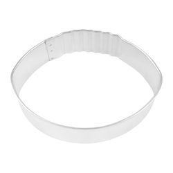 R&M International Corp 3 in. W X 4 in. L Football Cookie Cutter Silver 1 pc