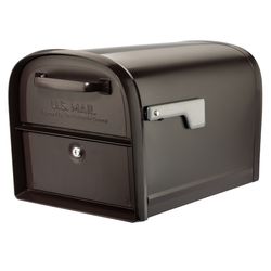 Architectural Mailboxes Oasis Classic 360 Galvanized Steel Post Mount Rubbed Bronze Mailbox