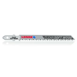LENOX 4 in. Metal T-Shank Clean Soft Wood Jig Saw Blade 10 TPI 3 pk