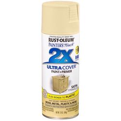 Rust-Oleum Painter's Touch 2X Ultra Cover Satin Strawflower Paint+Primer Spray Paint 12 oz