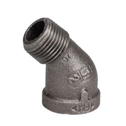 STZ Industries 1/2 in. MIP each X 1/2 in. D FIP Black Malleable Iron 45 degree Street Elbow