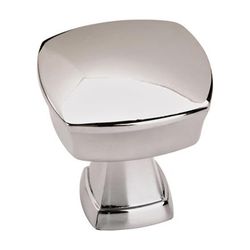 Amerock Stature Allison Square Cabinet Knob 1-1/4 in. D 11/4 in. Polished Chrome 1 pk
