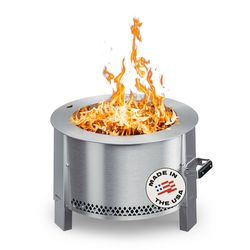Breeo Y Series Smokeless Fire Pit 19 in. W Stainless Steel Outdoor Round Multi-Fuel Fire Pit