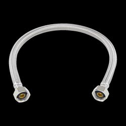 BrassCraft Plumbshop 1/2 in. D X 1/2 in. D X 20 ft. L Braided Stainless Steel Hose