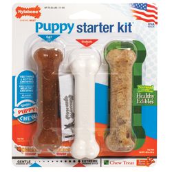 Nylabone Starter Kit For Dog Assorted Plastic Bones Chew Dog Toy 1.89 3 pk