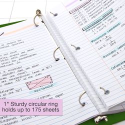 Bazic Products 1 in. W X 9.96 in. L 3-Ring Green View Binder